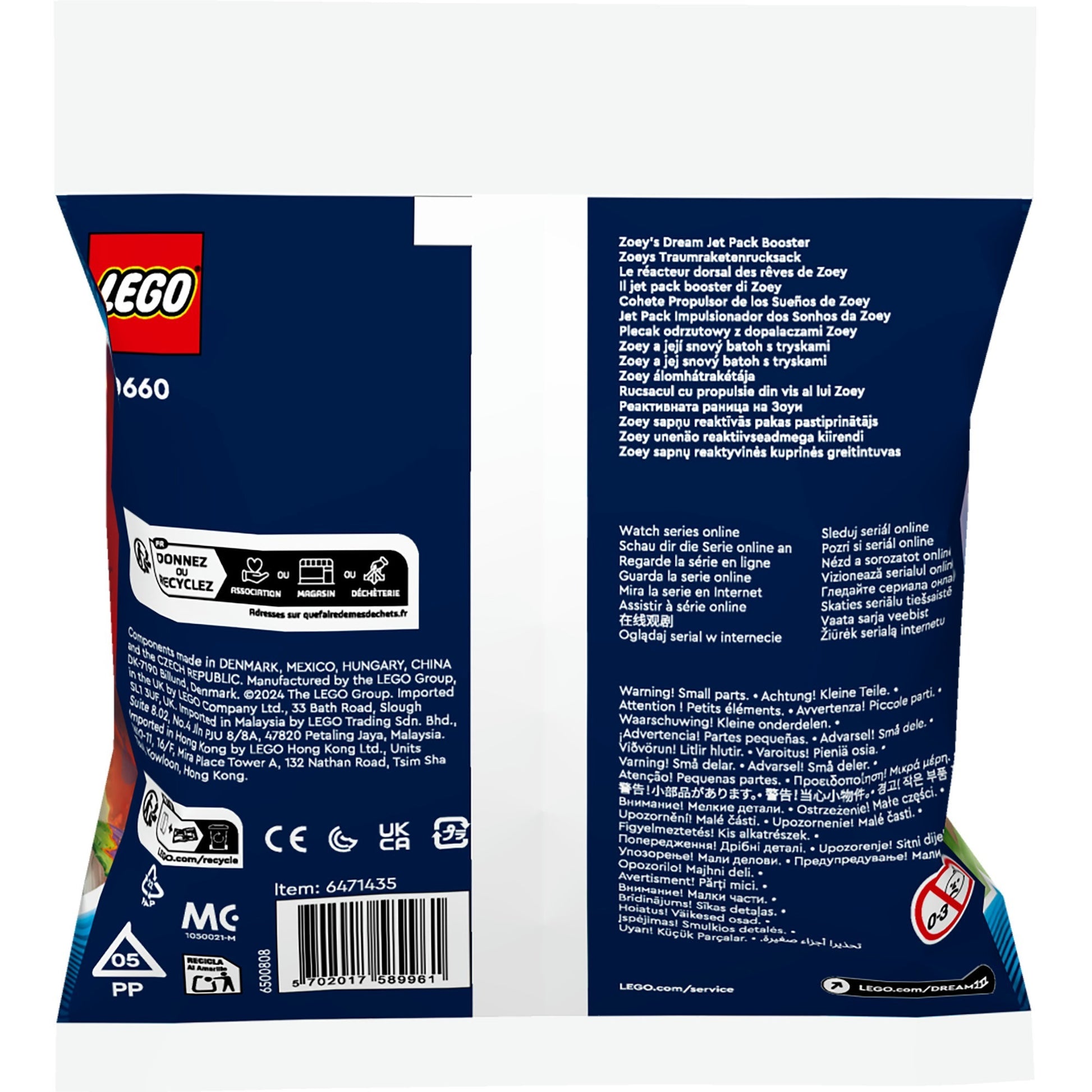 Lego Dreamzzz - Jouet de construction Jetpack Booster Z-Blob et Bunchu Spider Escape de Zoey (30660)