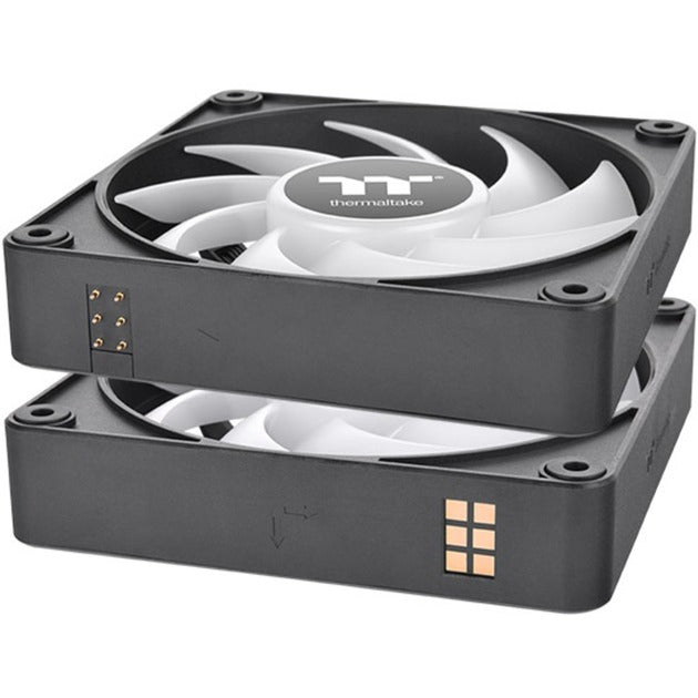 Thermaltake ct120 ex argb sync ventilateur de refroidissement PC (pack de 3 ventilateurs) ventilateurs de boîtier (noir, 3 pièces, 120 x 120 x 25 mm, pwm)