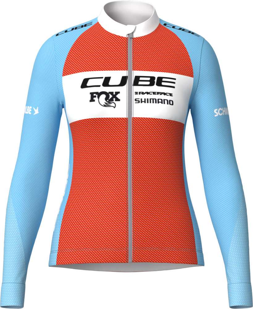 Cube road xc x factory racing - maillot manches longues femme