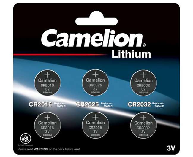 Jeu de piles bouton au lithium Camelion cr (3x2 pièces)