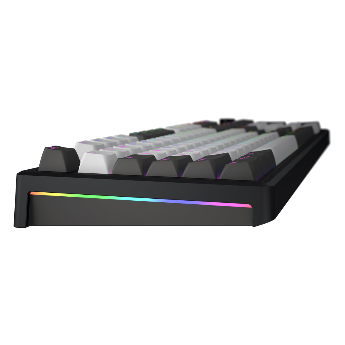 Hator skyfall pro sans fil, clavier de jeu (noir, disposition américaine, hator aurum vanille silencieux, RVB, pbt double-shot, échange à chaud, bluetooth usb-c 2,4 GHz)