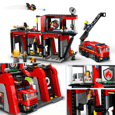 Lego LEGO City 60414 Caserne de pompiers et camion de pompiers