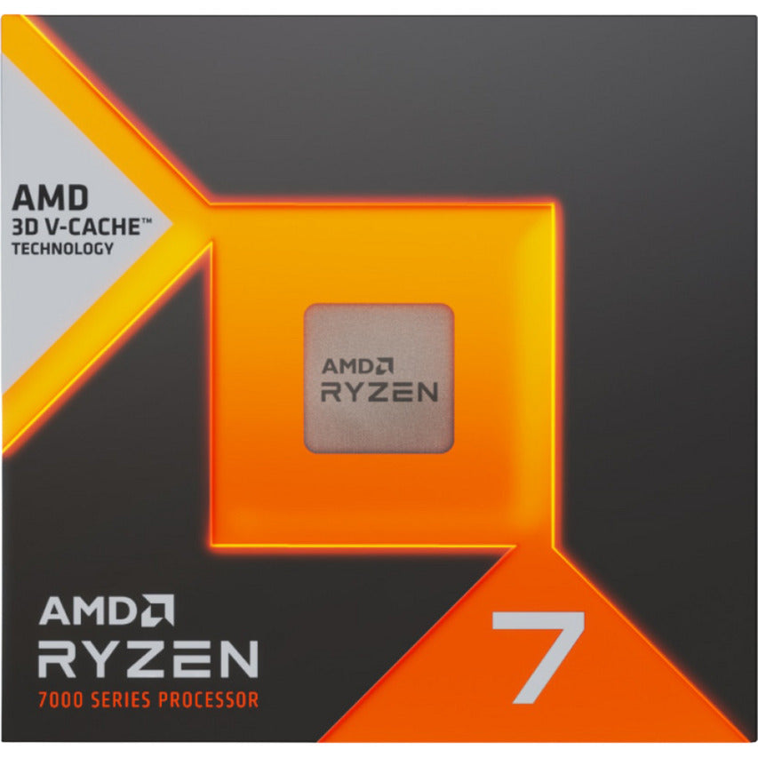 Processeur AMD Ryzen 7 7700x3D, 4 GHz (4,5 GHz Turbo Boost) socket AM5 (débloqué, en boîte)