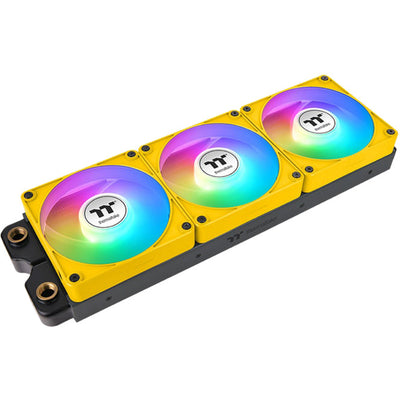 Thermaltake ct120 ex reverse argb sync ventilateur de refroidissement PC bumblebee (pack de 3 ventilateurs) ventilateurs de boîtier (jaune, 3 pièces, 120 x 120 x 25 mm, pwm)