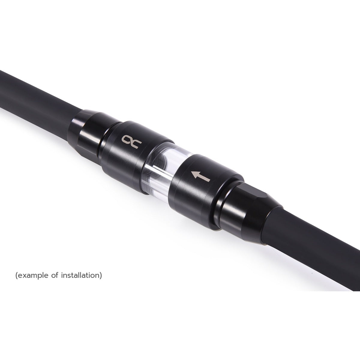 Alphacool eiszapfen filtre en ligne en acétal acrylique g1 4 filetage intérieur (noir transparent)