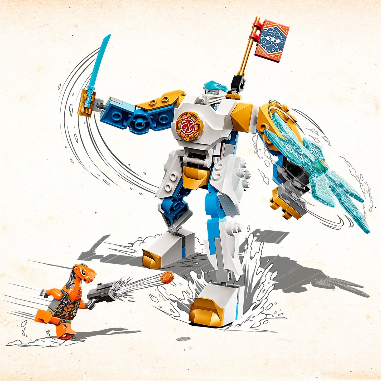 Lego Ninjago - Jouet de construction Power-Up Mech EVO de Zane (71761)