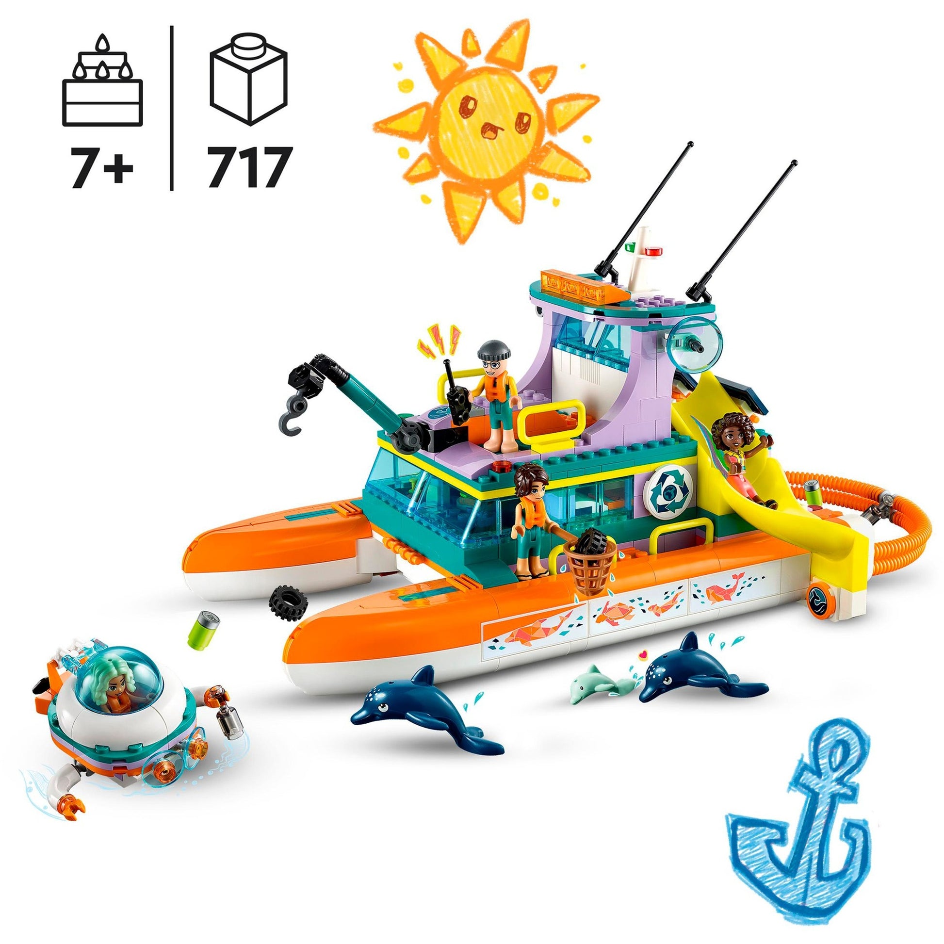 LEGO LEGO Friends 41734 Rescue Boat en mer