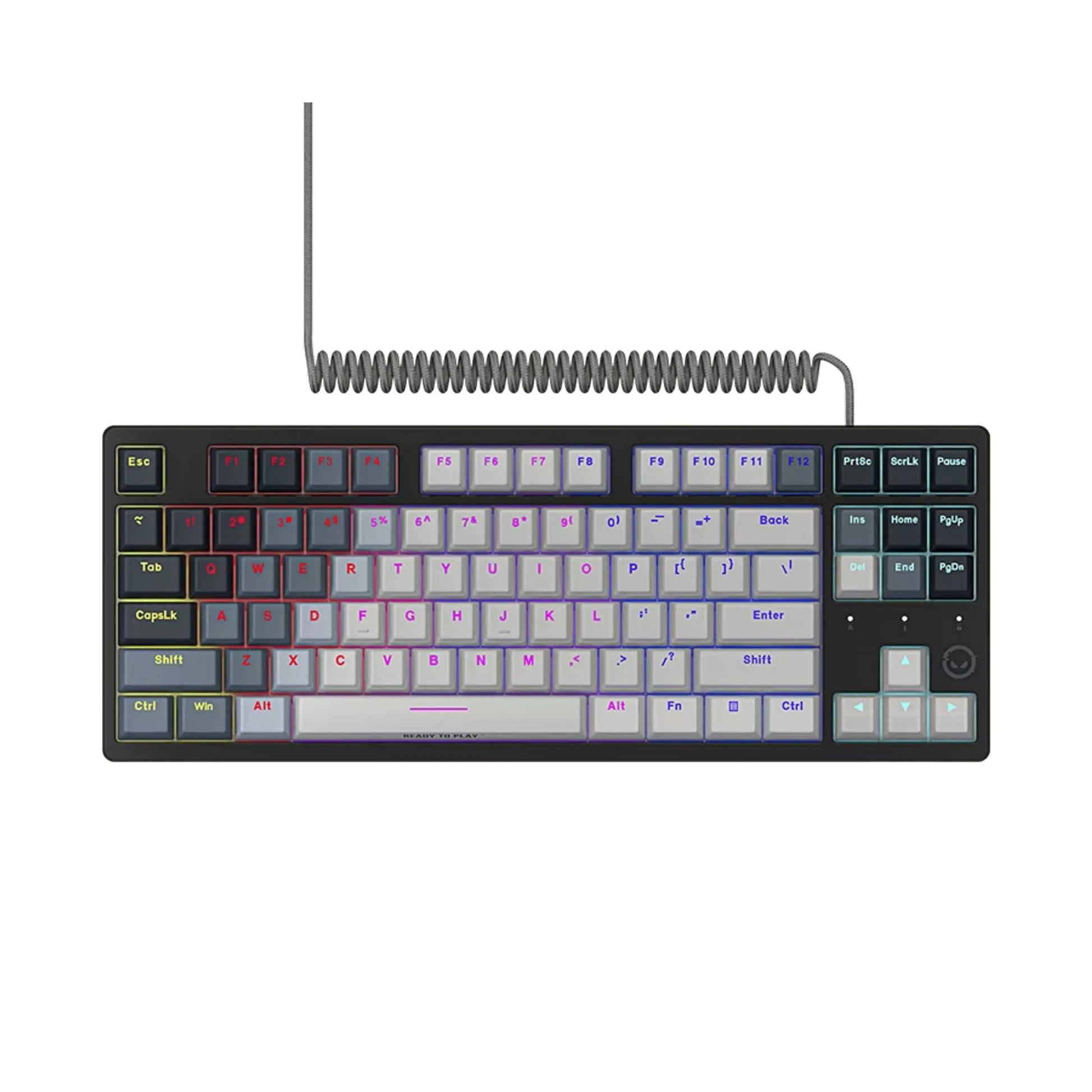Lorgar azar 514tkl, clavier de jeu (blanc, disposition américaine, logar dream, tkl, rgb)
