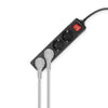 ACTION ACTIVE avec commutateur, 4 douilles, 2 m, noir