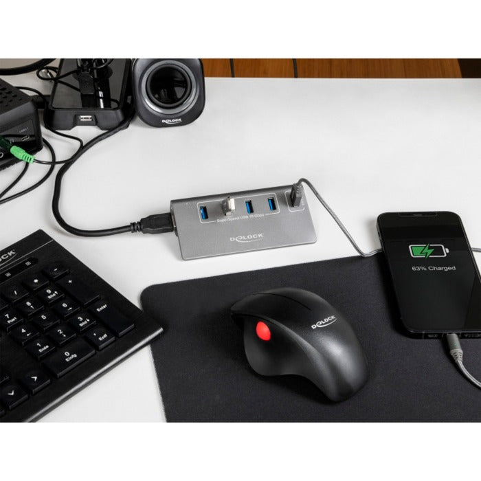Dellock USB 10 Gbps Hub avec 4 ports USB-A + 1 charbon