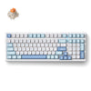 Mchose G98 Pro Blue Flame Orange Clavier mécanique personnalisé tri-mode sans fil (blanc bleu, disposition américaine, TTC Flame Orange, 98 %, RVB, Hot Swap, Double-Shot PBT, Bluetooth sans fil USB-C)