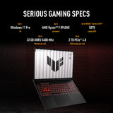 Ordinateur portable de jeu Asus Tuf Gaming A16 FA608um-RV253W 16 (Gris | Ryzen 7 260 | RTX 5060 | 16 Go | SSD 1 To) - afbeelding 17