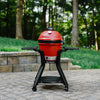 Kamado Joe Joe Jr-kar avec des tables latérales