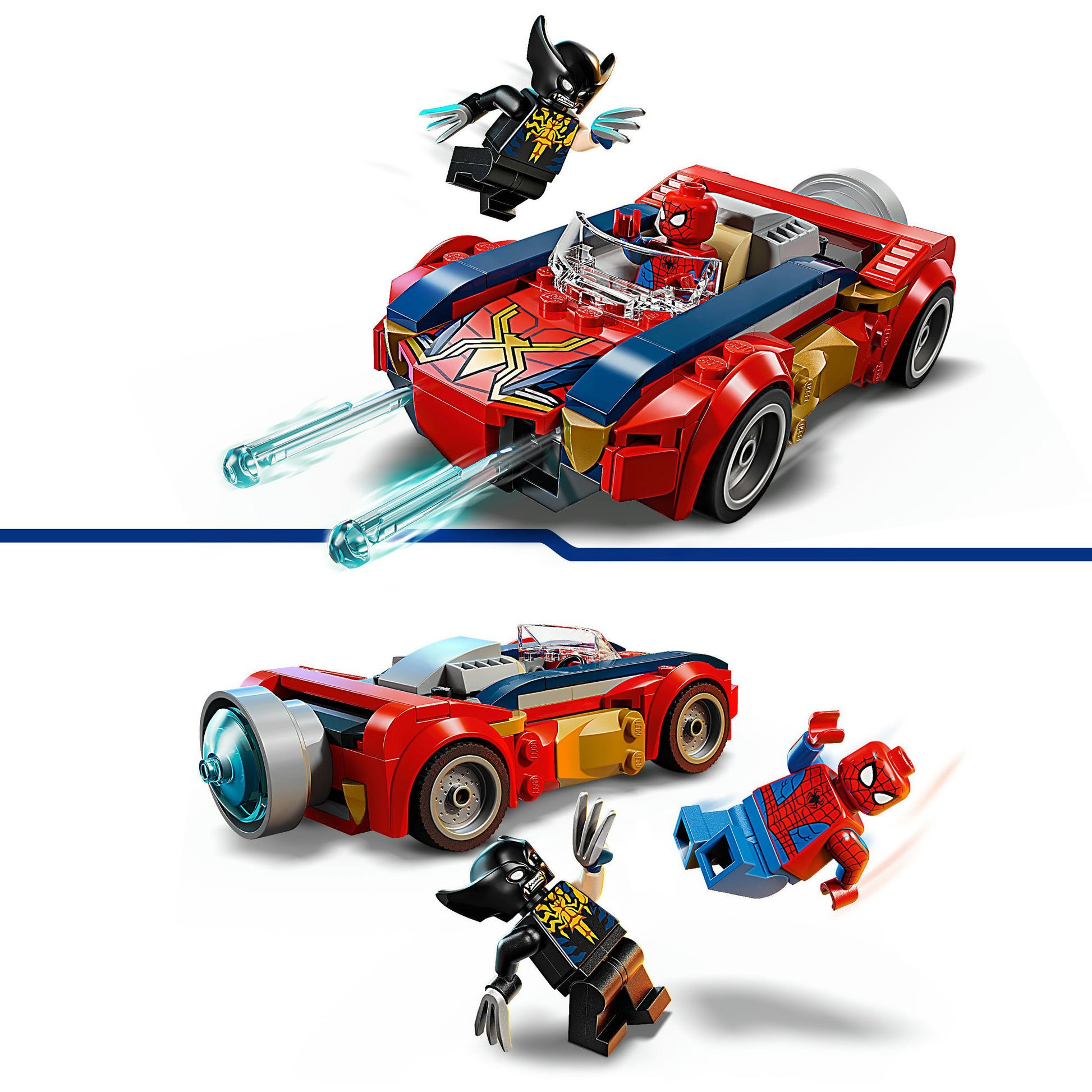 Lego super heros 76336 Marvel Spider-Man Car contre Wolverine venimisé
