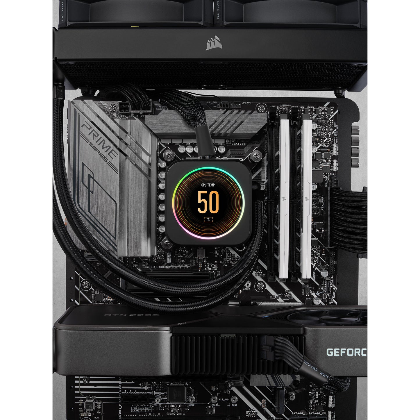 Corsair Vengeance RGB 32 Go DDR5-6000 (2x 16 Go) RAM (noir, cmh32gx5m2d6000z38, xmp, expo)