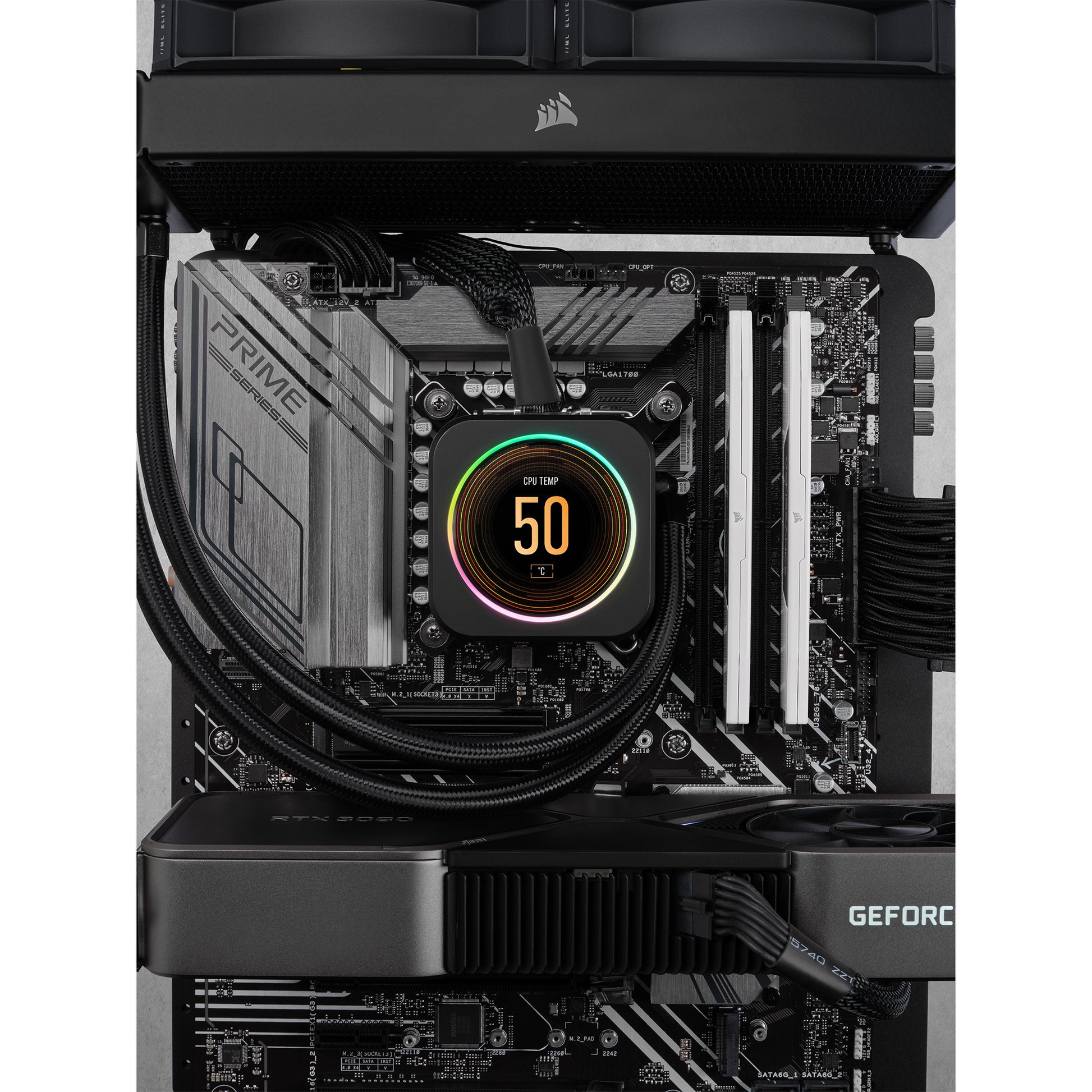 Corsair Vengeance RGB 32 Go DDR5-6000 (2x 16 Go) RAM (noir, cmh32gx5m2d6000z38, xmp, expo)