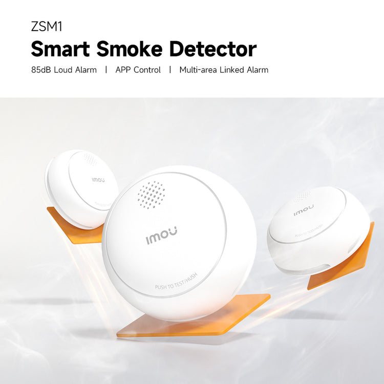Détecteur de fumée intelligent Imou - bundle zsm1 (blanc, 3 pièces + passerelle intelligente zg2s, zigbee)