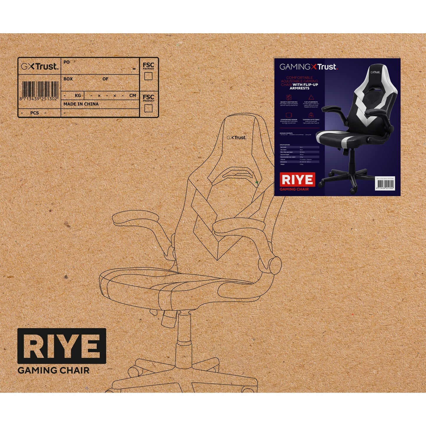 Trust GXT 703W Riye Gaming Chair