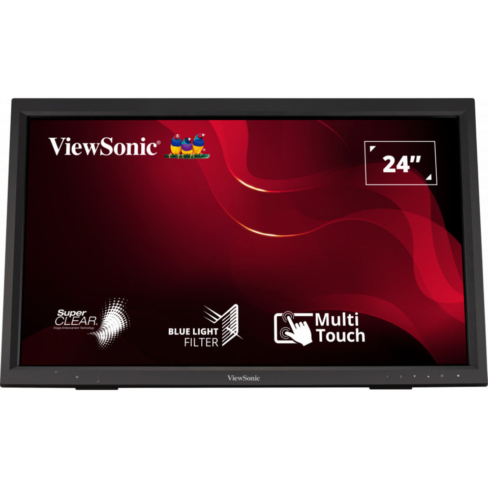 Viewsonic Moniteur tactile IR TD2423 24 (noir, 1x HDMI, VGA, DVI-D, USB-A, USB-B)