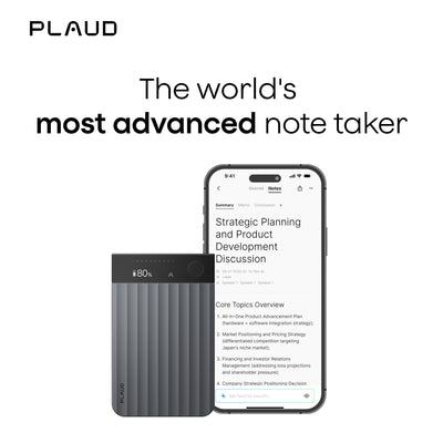 Machine à dicter Plaud note pro (noir, 64 go, Bluetooth (BLE 5.4), Wi-Fi double bande (2,4 GHz 5 GHz))