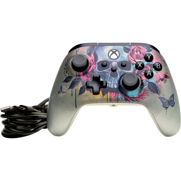 Manette filaire Powera Advantage Plus pour Xbox Series X|s - Bloom Gloom (argent, Xbox Series X|s, Xbox One, PC)