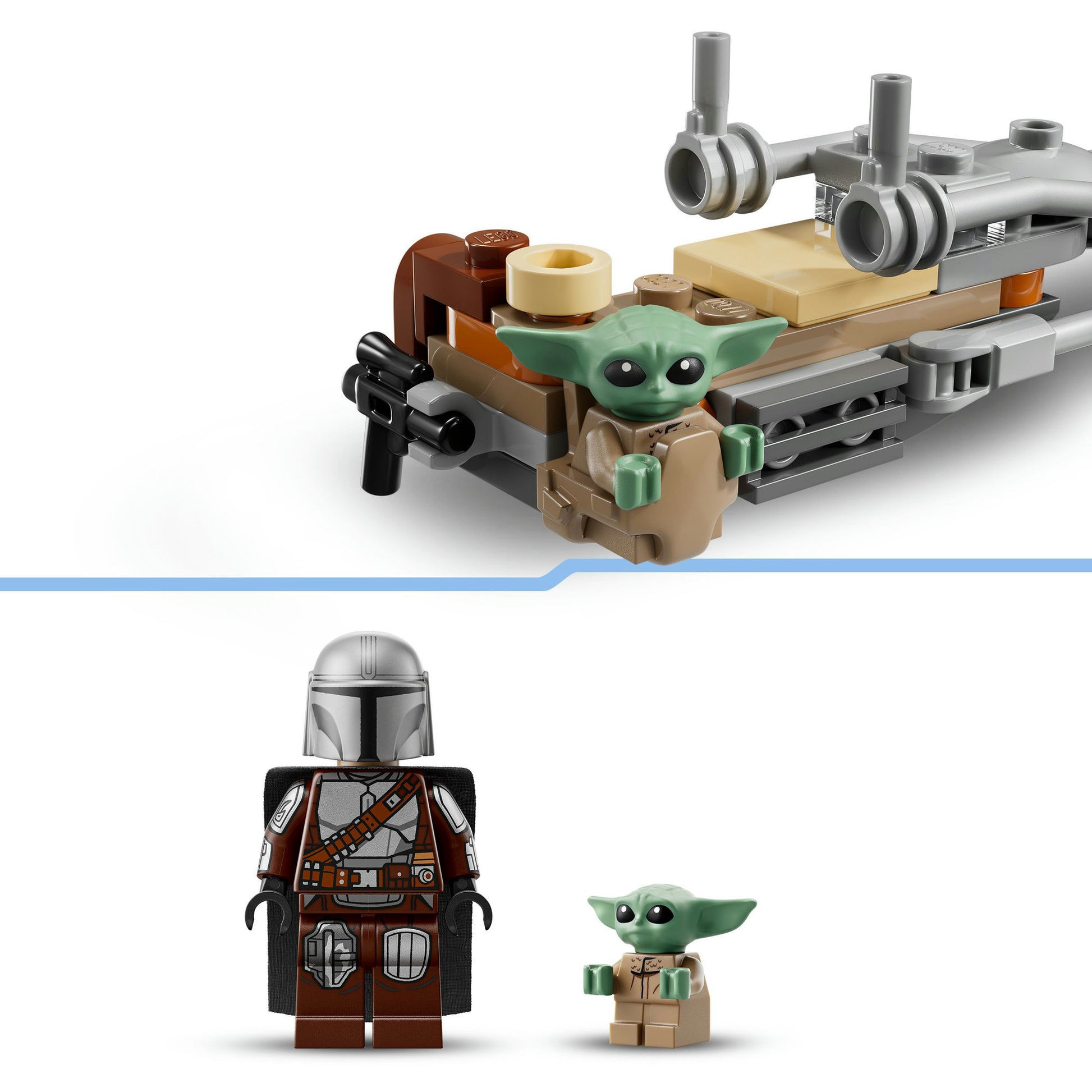 Lego Star Wars TM 75436 Le Speeder Bike du Mandalorien et de Grogu | 2 pièces