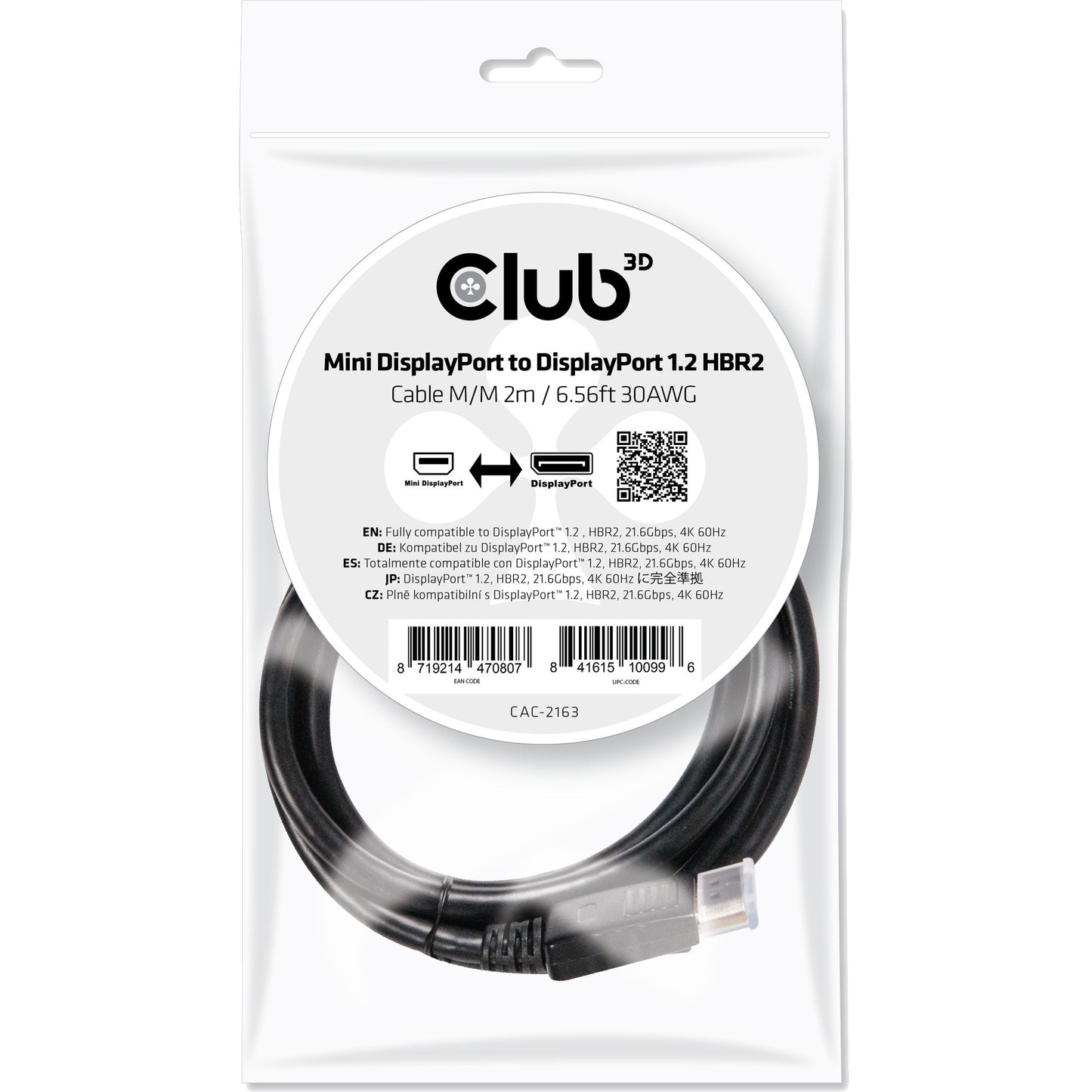 Club 3D Mini DisplayPort Displayport 1.2