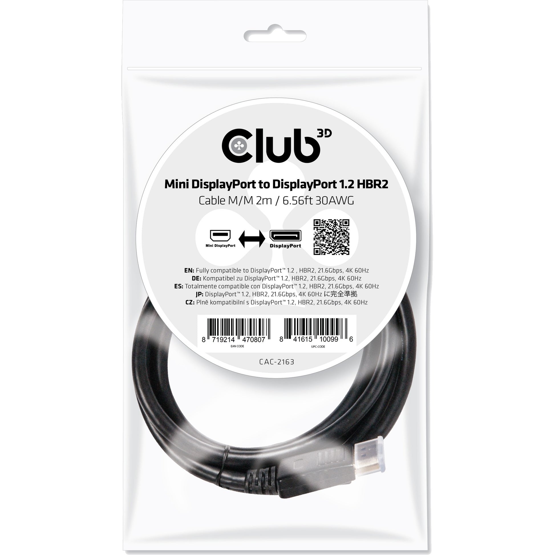 Club 3D Mini DisplayPort Displayport 1.2