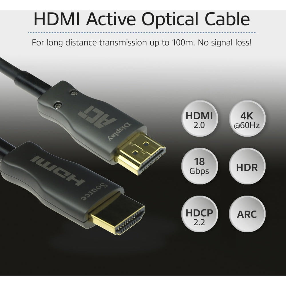 Act Connectivité HDMI Premium 4K Câble optique actif V2.0 HDMI-A M