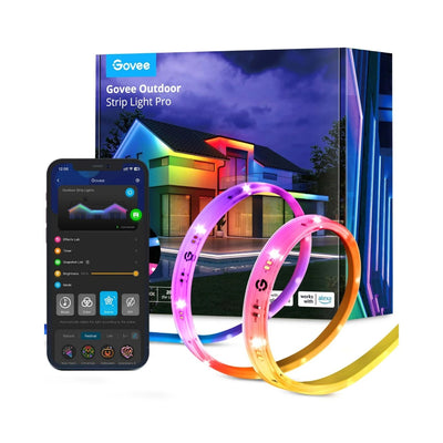 Bande LED extérieure Govee rgbicww (10 mètres, WiFi 2,4 GHz, Bluetooth)
