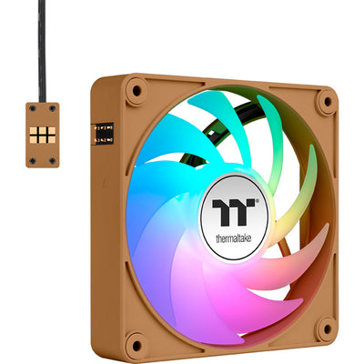 Thermaltake ct120 ex argb sync ventilateur de refroidissement pour PC gravier sable (pack de 3 ventilateurs) ventilateurs de boîtier (marron clair, 3 pièces, 120 x 120 x 25 mm, pwm)