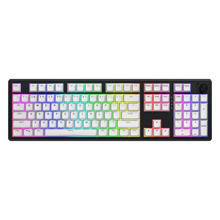 Hator skyfall sans fil, clavier de jeu (noir, disposition américaine, hator aurum citron, RVB, double shot abs, hot-swap, bluetooth usb-c 2,4 GHz)