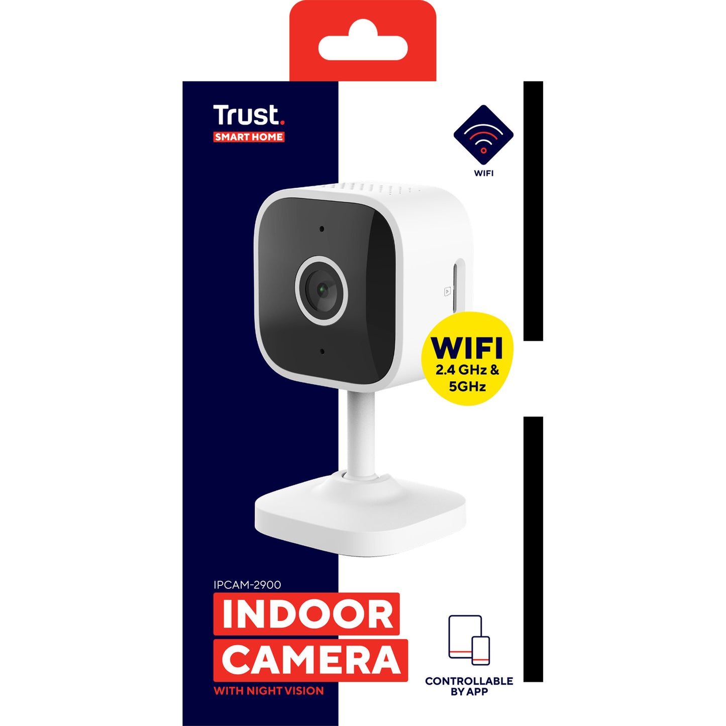 Caméra de sécurité Trust ipcam-2900 (blanche, WiFi 2,4 ou 5 GHz)