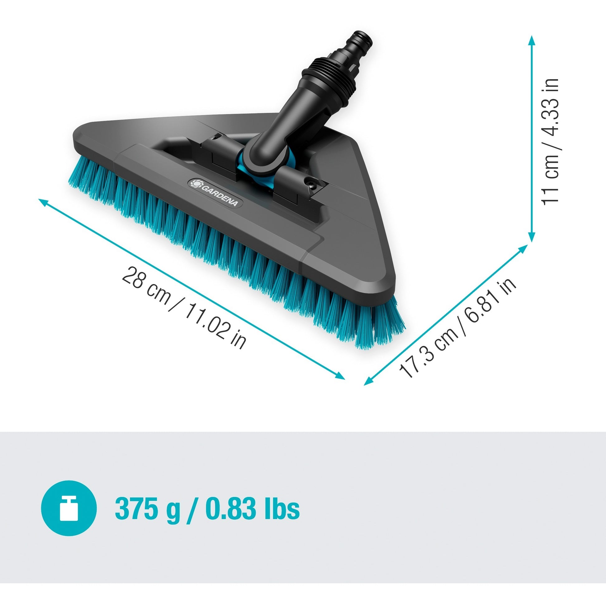 Gardena CleanSystem Steelbrush Hard Flex, pinceau pour g