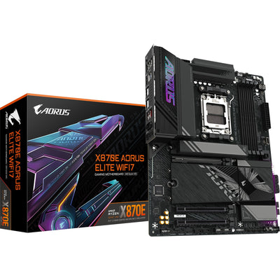 Gigabyte Gigabyte x870E A Elite WiFi7, ATX, AMD AM5, X870, 4X DDR5, USB4, 2,5 GBE, Wi-Fi 7, PCIe 5.0