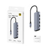 Hub USB-C Cudy 6-en-1 HDMI 4K USB-C (argent)