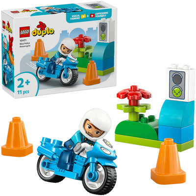 Lego 10471 Duplo Town moto de police bleue | 2 pièces