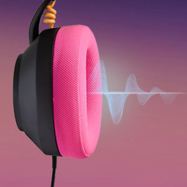 Powera Lucidsound LS10 Casque de jeu filaire – Casque de jeu supra-auriculaire de marque minuit (noir rose, Playstation 5, Playstation 4, Xbox Series X|s, Xbox One, PC, mobile)