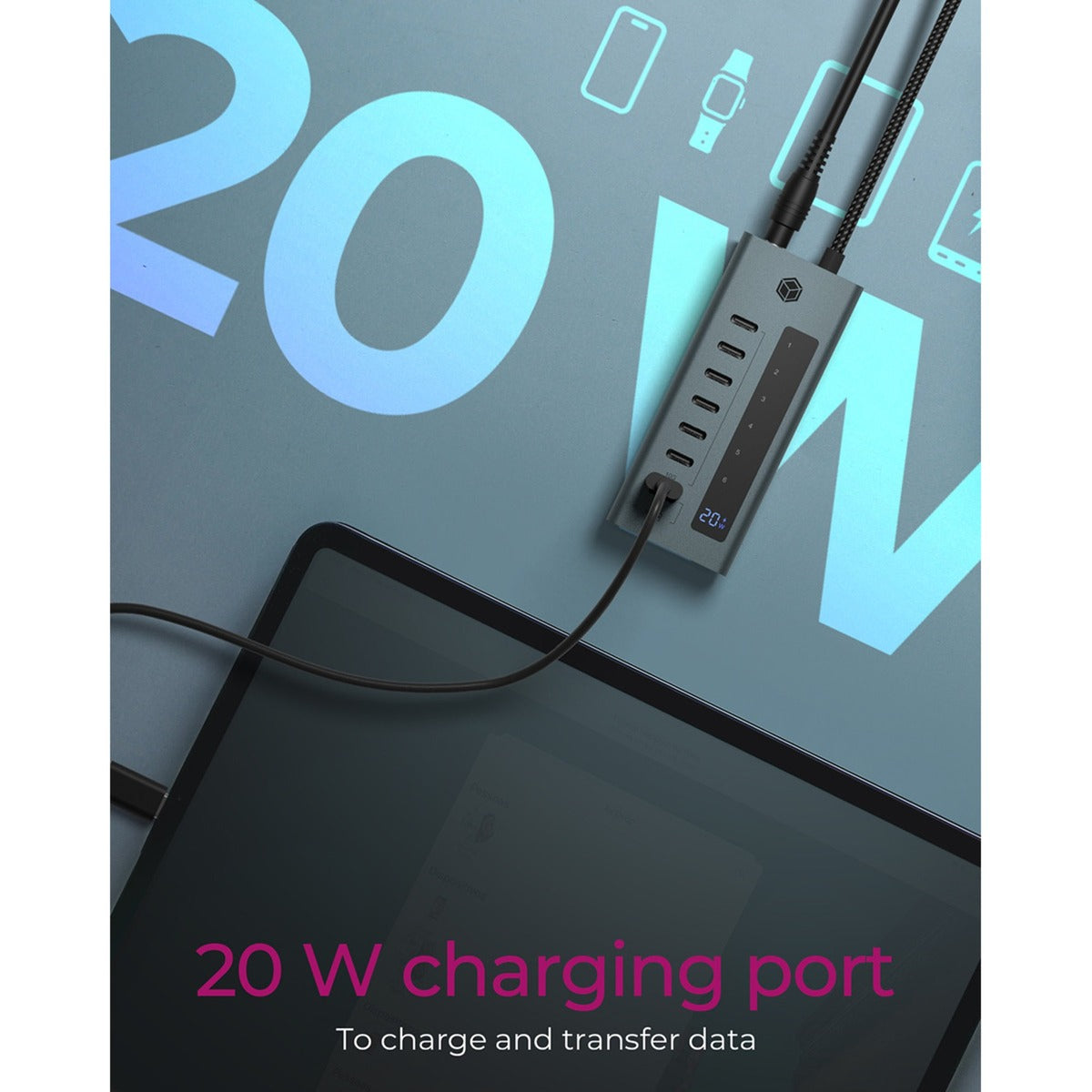 Ice Box 7-Port USB 3.2 Gen 2 Type-C Hub