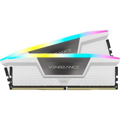 Corsair Vengeance RGB 32 Go DDR5-6000 (2x 16 Go) RAM (blanc, cmh32gx5m2d6000z38w, xmp, expo)
