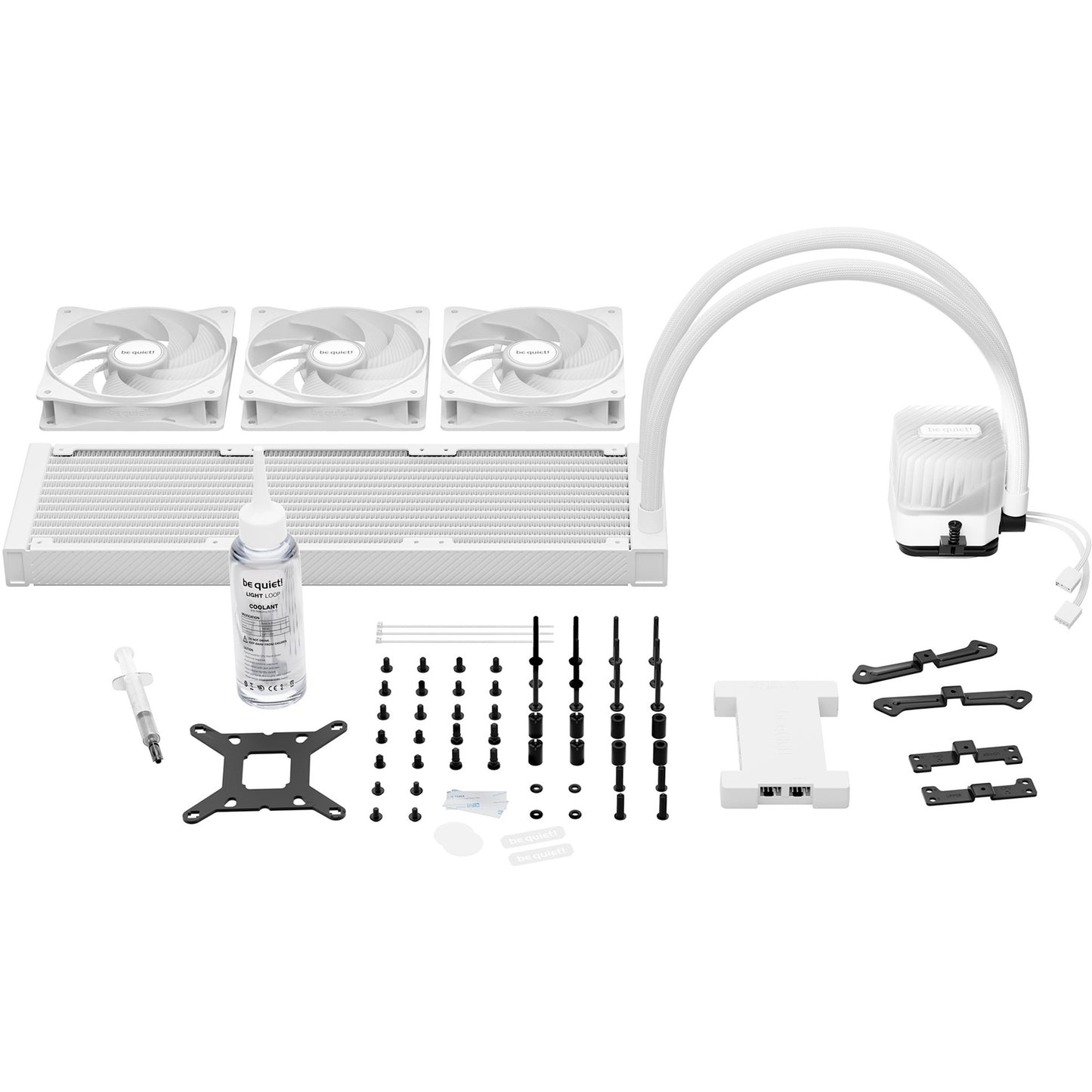 Soyez silencieux! Boucle légère 360 ​​mm argb blanc