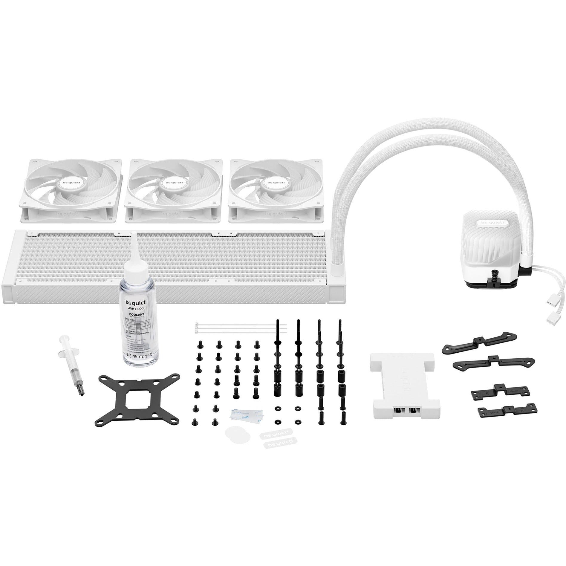 Soyez silencieux! Boucle légère 360 ​​mm argb blanc