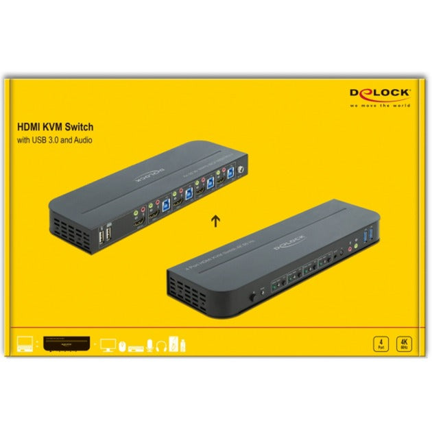 Dellock HDMI KVM-Switch 4K 60 Hz avec USB et audio