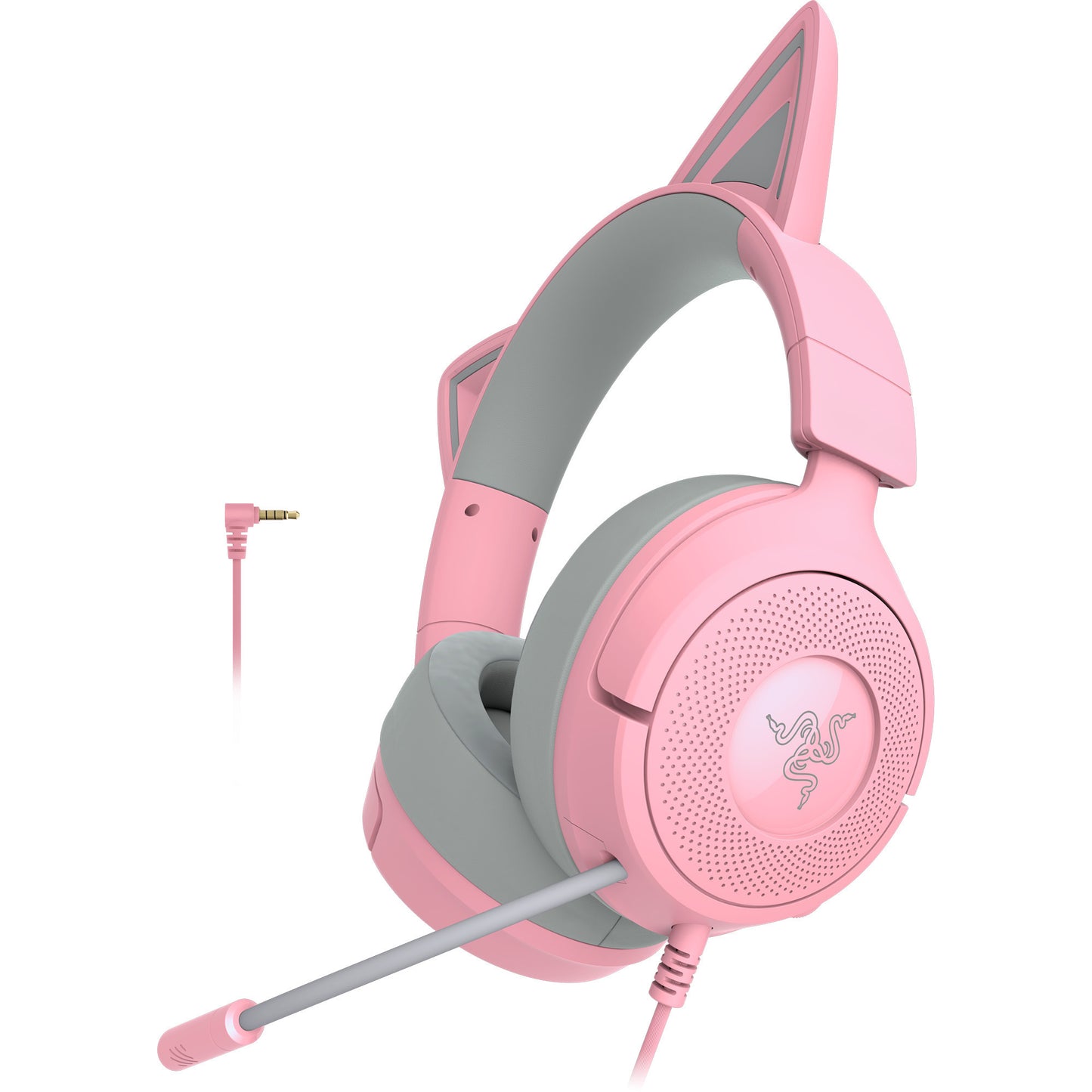 Casque de jeu supra-auriculaire Razer Kraken Kitty V3 X Quartz (rose gris)