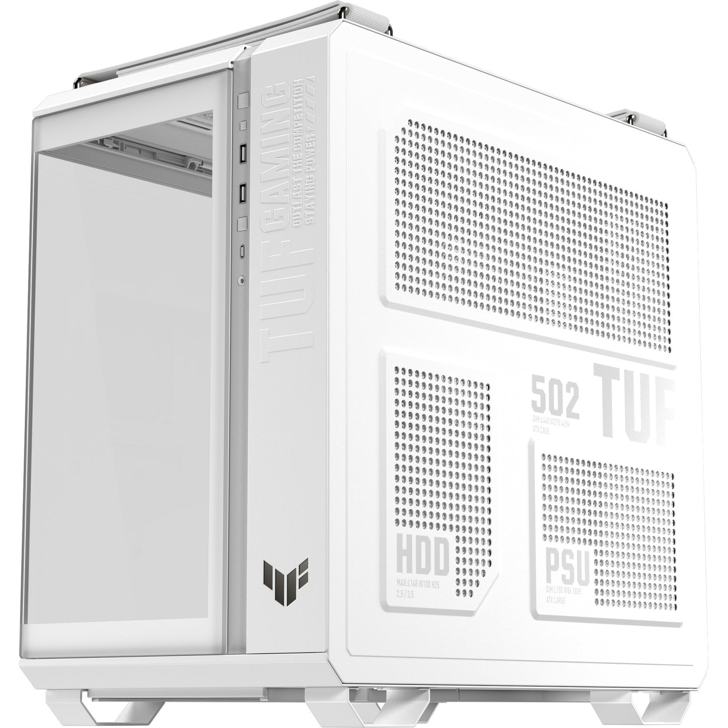 Boîtier tour midi Asus tuf gaming gt502 horizon argb (blanc | 3x usb-a | 1x usb-c | verre trempé)