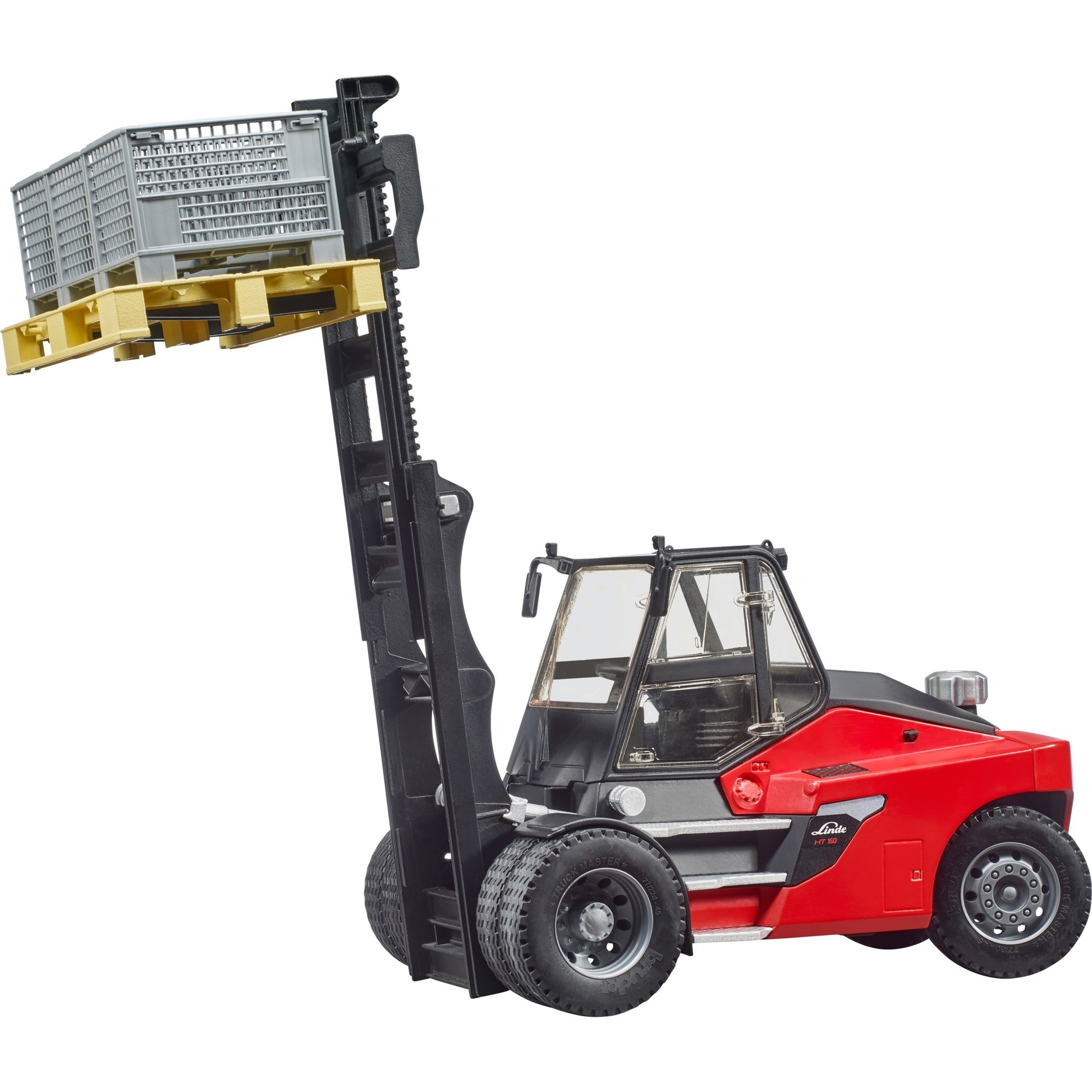 Bruder Linde HT160S Forklift avec palette et 3 cages de palette