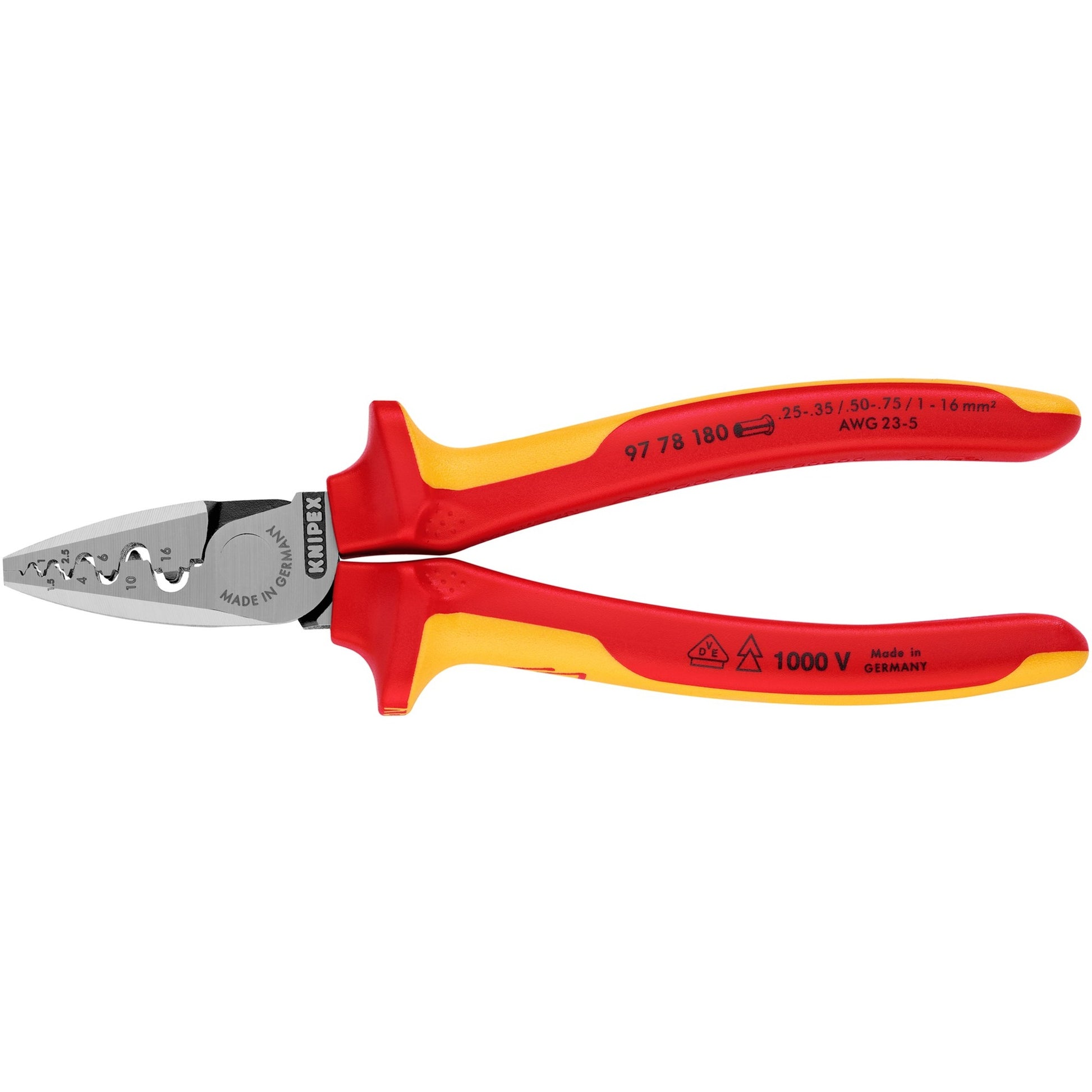 Knipex Krimptang pour Veerrindhulzen VDE 9778180