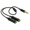 Dellock Cable Audio Splitter stéréo Jack mâle 3,5 mm> 2x s