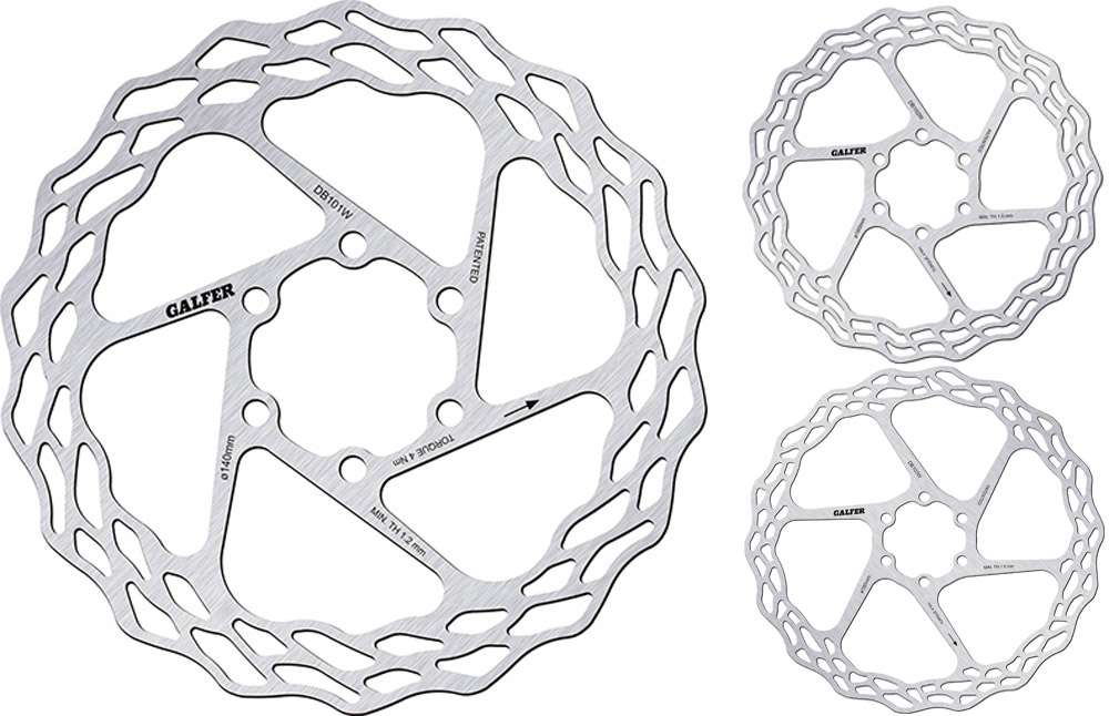 Disque de route fixe Galfer bike wave® à 6 boulons