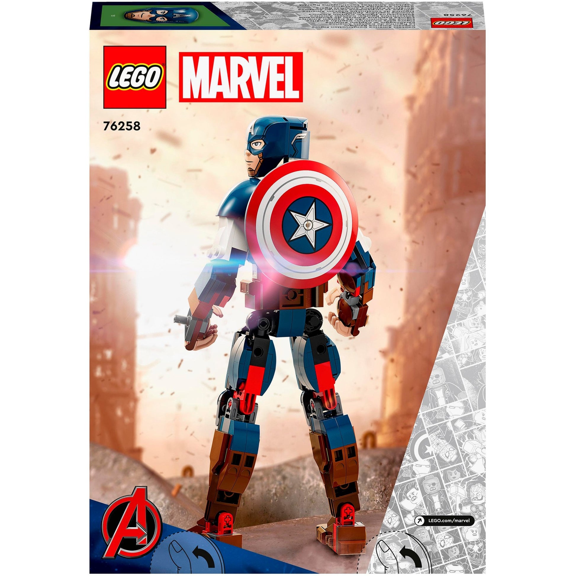 LEGO LEGO Super Heroes 76258 Captain America Construction Figure Construction